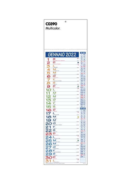 Calendario Trimestrale Multicolore 2021 Primissima Net calendario trimestrali usa 2021