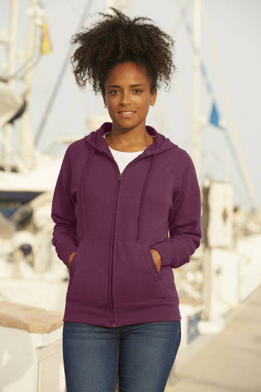 Felpa Fruit of the Loom Donna zip