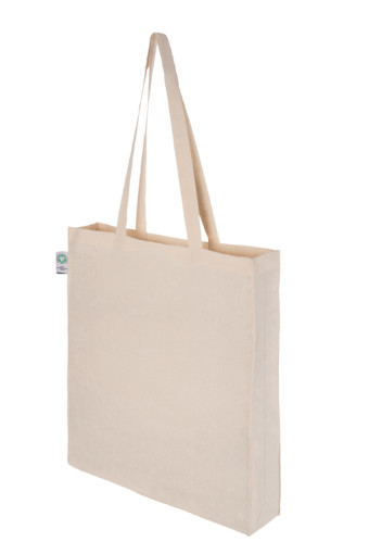 3Cime - Borsa Shopper in Cotone Organico con soffietto