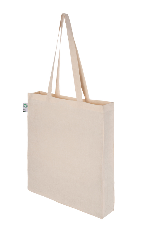 3Cime - Borsa Shopper in Cotone Organico con soffietto