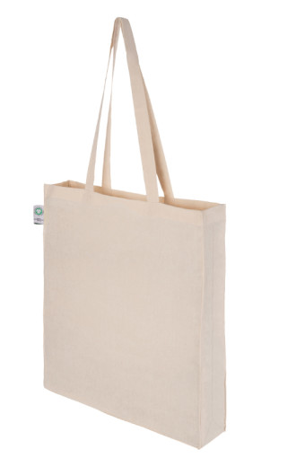 3Cime - Borsa Shopper in Cotone  Canvas Organico con soffietto